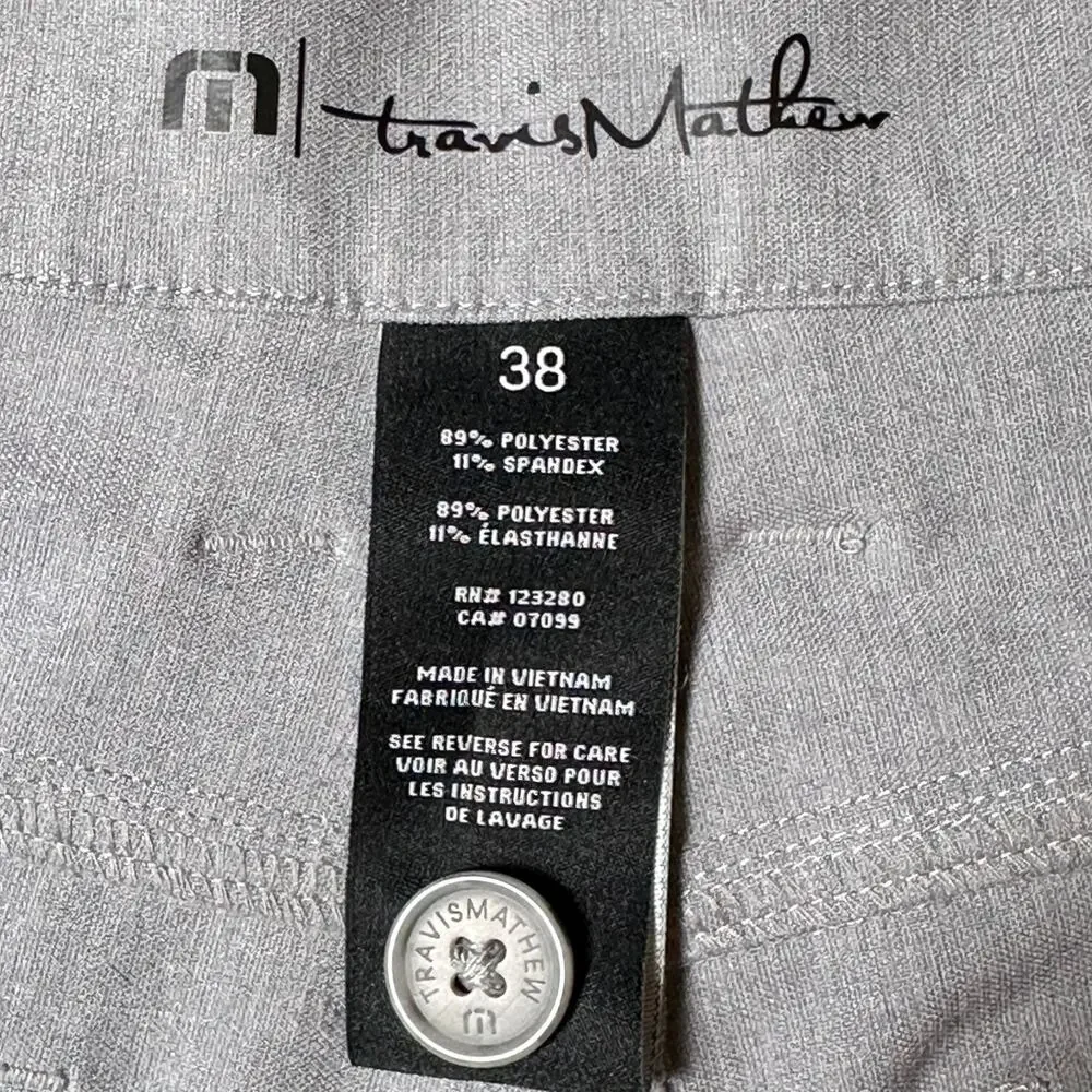 Travis Mathew Open to Close Golf Pant Mens Size 38x32 Gray St Andrews Links NEW